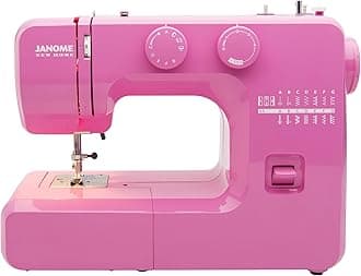 Janome Pink Sorbet Easy-to-Use Sewing Machine with Interior Metal Frame, Bobbin Diagram, Tutorial Videos, Made with Beginners in Mind!