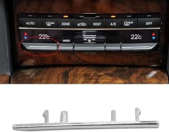 Jaronx Compatible with Mercedes Benz AC Button Trim E Class W212, Climate Control Button Sliver Trim Temperature Button Chrome Trim for E Class W212 E63 AMG E250 E350 E400 E550 2010-2017(Polished)
