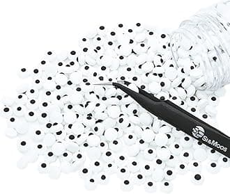 Halloween Mini Candy Eyeballs Edible Candy Eyes for Decorating 7 MM Mini Eyeball Sprinkles Edible Googly Eyes for Cupcakes Christmas Cookie Decorations Halloween Cake Decorations 2.8 OZ with Tweezers