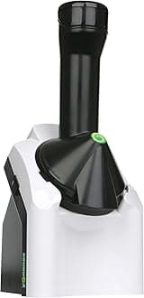 Yonanas 902WH Classic Vegan Non-Dairy Frozen Fruit Soft Serve Dessert Maker, BPA Free, Includes 36 Recipes, 200 Watts, White