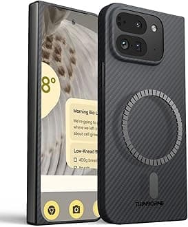 CaseBorne Thinborne Compatible with Pixel 9 Pro Fold Case, [600D Aramid Fiber] [Magnetic] [Ultra Thin] [Minimalist Style] [Carbon Fiber] - Version 2.0