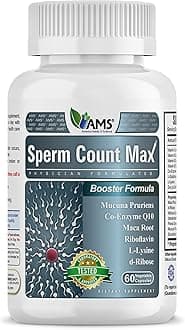 America Medic & Science Sperm Count Max (60 Capsules) | Male Fertility Supplement | Enhances Sperm Count and Reproductive Health | Prenatal Vitamins for Men | with Zinc, CoQ10, Vitamin C, B2, and B12