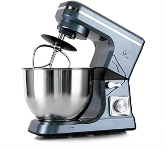Stand Mixer,5.3-Qt & 500W & 6+P Speed MK36 Tilt-Head Kitchen Electric Food Mixers Home Baking Dough Machine with Accessories (Gray Blue)