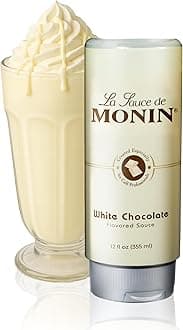 Monin - Gourmet White Chocolate Sauce, Creamy and Buttery, Great for Desserts, Coffee, and Snacks, Gluten-Free, Non-GMO (12 Ounce)