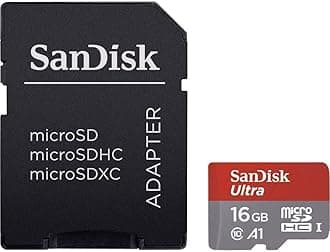 [Older Version] SanDisk 16GB Ultra microSDHC UHS-I Memory Card with Adapter - 98MB/s, C10, U1, Full HD, A1, Micro SD Card - SDSQUAR-016G-GN6MA