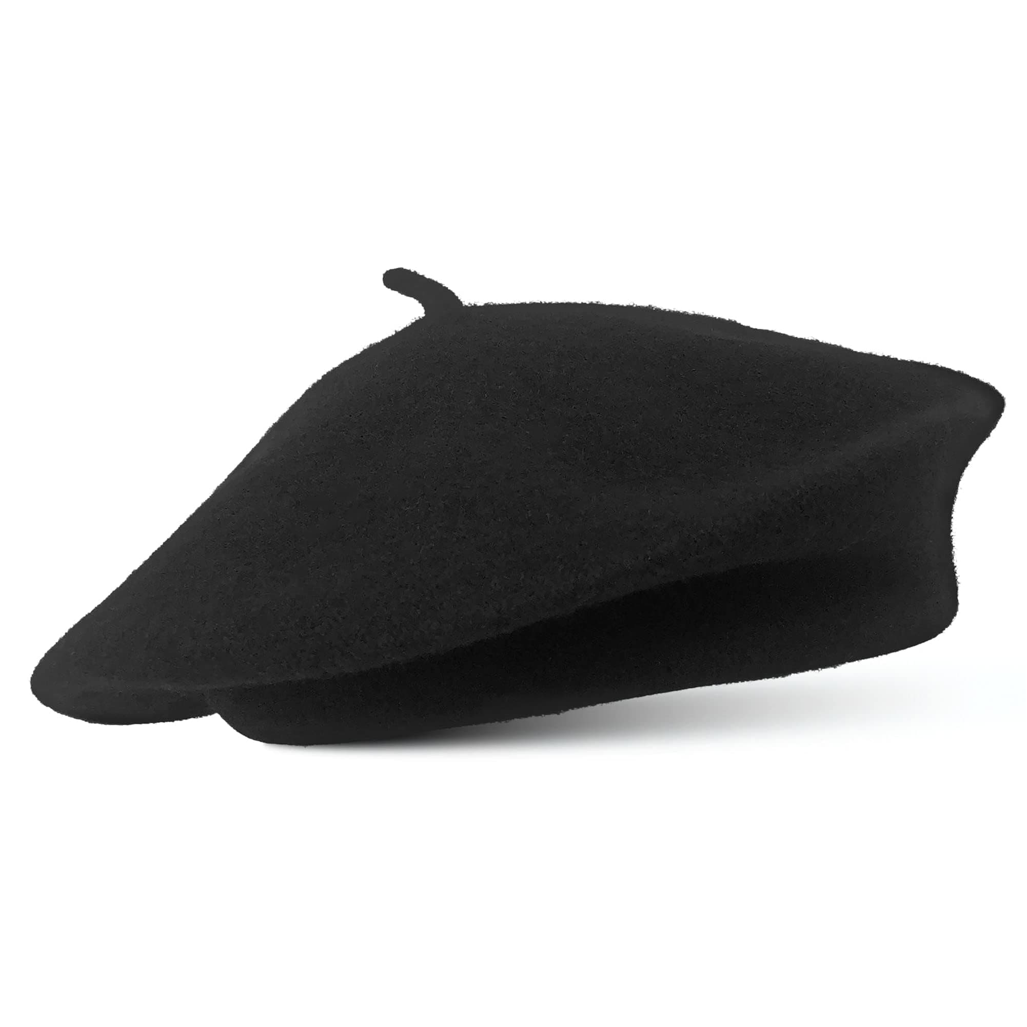 French Wool Beret Hat - Classic Stretchable - One Size Fits Most - Solid Color - Stylish Chic Parisian