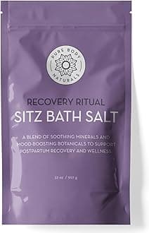 Pure Body Naturals Sitz Bath Salt – Postpartum Care and Hemorrhoid Comfort – Natural Soak for Self Care and Hemorrhoid, Post Partum Essentials, 32 Oz