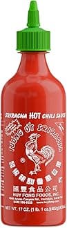 Huy Fong Sriracha, 17 OZ Original Flavor Hot Chili Sriracha, 17 Onuce Spicy Flavor Sriracha Chili Hot Sauce W/Chili Pepper, Pack of 12