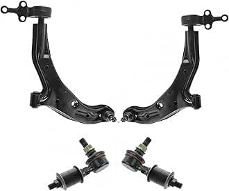 TRQ Front Suspension Kit Control Arm with Ball Joint Sway Bar Stabilizer Link Compatible with 2001-2006 Nissan Sentra