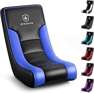 GTRACING Floor Rocking Gaming Chair – Floor Rolling Game Chairs with Angle Limiter, Gamer Rocker Floor Seat, Compact & Lightweight, Blue