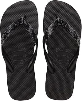 Men's Top Flip Flop Sandal, Black, 8 M US