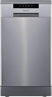 HS523E15XUK Slimline 10 Places Free Standing Dishwasher Stainless Steel with 30 Minutes Quick Wash [Energy Class E]
