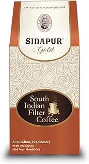 Sidapur - South Indian Filter Coffee Packet|Roasted & Ground|80% Coffee, 20% Chicory (200g)