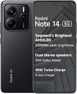 XIAOMI Redmi Note 14 5G + LTE (for Tmobile Mint Tello Global) (256GB + 8GB) 6.67" NFC 120Hz 108MP AI Triple Cam Unlocked Model 24094RAD4G Dual Sim (Midnight Black)