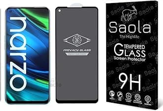 Saola Ultra Privacy Tempered Glass For Realme Narzo 20 Pro(Pack Of 1)With Free Installation Kit(In-Screen Fingerprint Lock Will Not Work With The Privacy Guard Because Of It's Spy Coating),6.5In