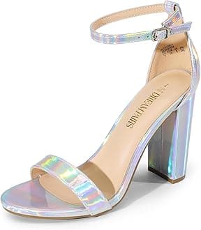 DREAM PAIRS Women's Hi-Chunk High Heel Pump Sandals