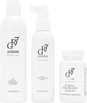GR-7 Men's and Women's Shampoo - Lotion Spray and 60 Hair Capsules Against Hair Loss