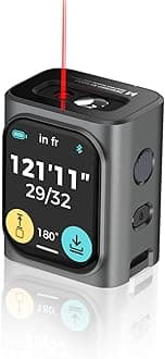 M-Cube Laser Measuring Tool,164ft/50m,±1/16 inch Accuracy,Rechargeable Modular Laser Measurement Tool for Area,Volume,Pythagorean,Big Number LCD Display | Bluetooth App,Small Laser Tape Measure