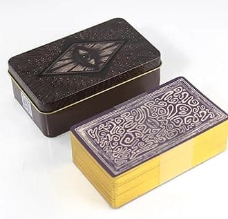 AYME Little Light Visions Oracle Tarot Card Game in A Tin A 78-Card Deck with Guidebook Gilded Golden (Limited Edition) 400 GSM Gold Core Cardstock for Adults, (Special Addition)