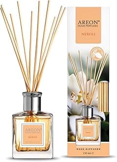 Areon Reed Diffuser/Neroli / 150 ml / 1 Verpackung/Parfüm für zu Hause oder für Büro, langdauernde Aroma, Schilfsticksatz für Diffuser