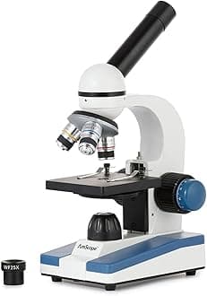 AmScope M150C-I 40X-1000X All-Metal Optical Glass Lenses Cordless LED Student Biological Compound Microscope