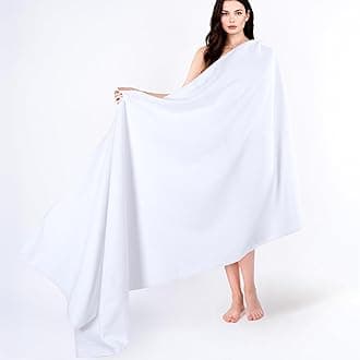100% Cotton 40x80 Oversized Bath Sheet, Extra Large Turkish Bath Towels for Bathroom, White Bathsheet