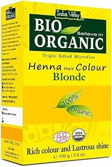 INDUS VALLEY Bio Organic Natural Henna Hair Color Blonde 100gm| 100% Gray Hair Coverage And Long Lasting Hair Dye | Vegan and Cruelty-Free
