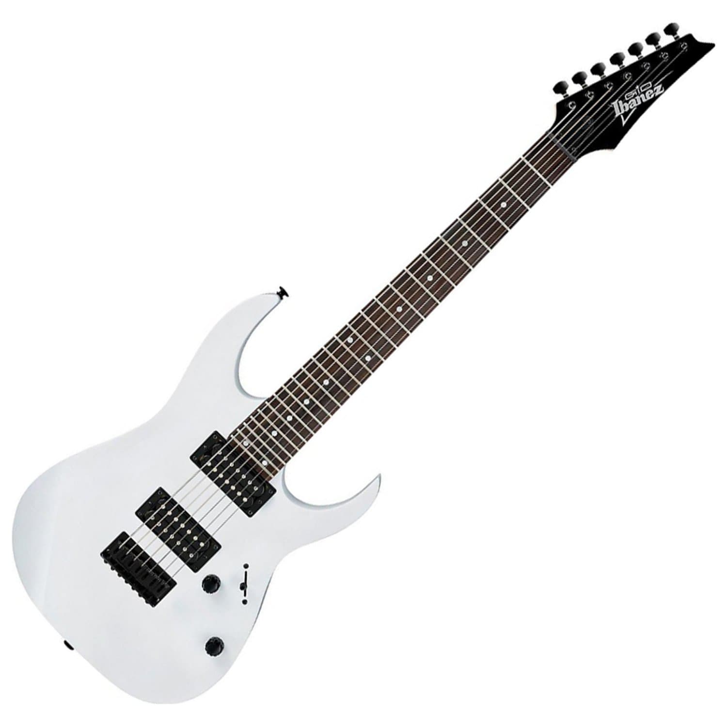 Ibanez GRG 7-String Solid-Body Electric Guitar, Right, White, Full