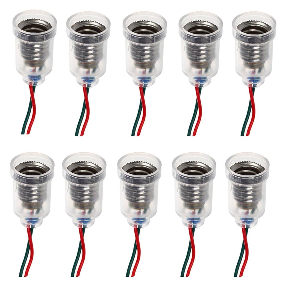 GutReise 10PCS E10 Lamps Base E10 LED Screw-Mount Small Bulbs Holder