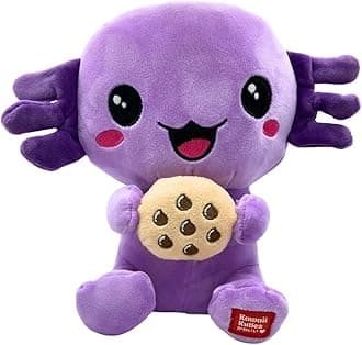 UKToyworldKawaii Kuties Soft Toy Purple Cookie Snaxolotl 10inch Axolotl Squashy Plush