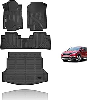 KELCSEECS Floor Mats & Cargo Liner for 2012 2013 2014 2015 2016 Honda CR-V LX/SE/EX(No Subwoofer)(Not Fit for CRV Touring) Car Mats Cargo Mat Trunk Mat Honda CRV Floor Mats Accessories