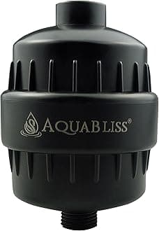 AquaBliss High Output Revitalizing Shower Filter - Reduces Dry Itchy Skin, Dandruff, Eczema, and Dramatically Improves The Condition of Your Skin, Hair and Nails - Matte Black (SF100-BK)