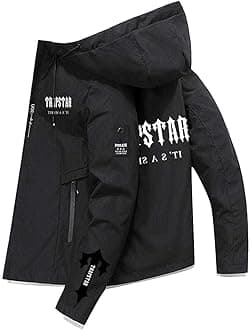 GenericMens Windproof Jacket Waterproof Lightweight Mountain Sport Jacket for Men Hooded Windbreaker Raincoat