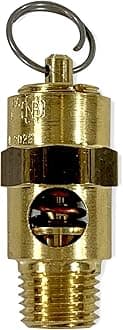 Brass, 1/4" NPT Industrial Soft Seat Safety Pressure Relief Valve, Made In The USA (50 PSI / 61 SCFM)