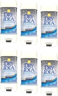 Dry Idea Advanced - Clear Gel Anti-Perspirant & Deodorant, Powder Fresh, 3-Ounce Tube (Pack of 6)