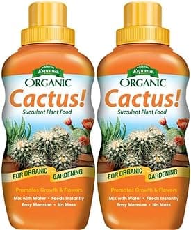 Organic Cactus! Plant Food, Natural & Organic Fertilizer for all Cactus, Succulents, Palm, and Citrus both indoors and outdoors, 8 oz, Pack of 2