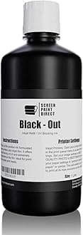 Screen Print Direct®UV Blocking Ink Refill (1 LTR) - Black Out Universal Inkjet Refill for Film Positives, High Opacity Ink for Waterproof Inkjet Film - Black Dye Ink Screen Printing Supplies