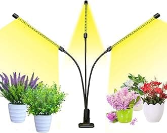 bseah Grow Light Plant Lights for Indoor Plants, Full Spectrum Led Growing Lamp with 3/9/12H Timer, Auto ON & Off, 10 Dimmable Lightness Clip-On Desk