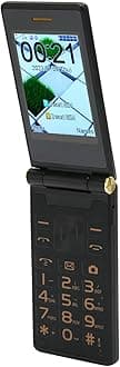 Flip Phone for Seniors with Large Buttons, GSM Mobile phone for the Elderly with SOS Button, Flashlight, Loudspeaker, Radio, Dual Screen, Camera, 8 Family Numbers (Tarnish Color)