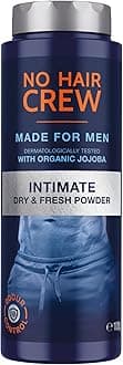NO HAIR CREW Intimate Dry & Fresh Powder for Men 100 g – Talc-Free Body Powder for Balls, Butt and Groin – Fights Sweat, Odour and Chafing – Stay Fresh and Dry