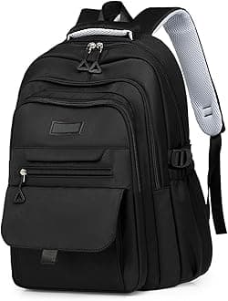 Cute Aesthetic Girls Backpack for School Large Capacity Bookbags College Backpack for Students Kids Teen Girls Laptop Bookbag Casual Travel Daypacks(Black)