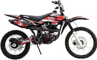 Hawk 150cc 5-Speed Manual Transmission Dirt Bike with Kick Start! Big 19"/16" Wheels!