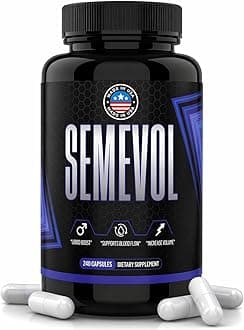 - Semen Volume Booster Dietary Supplement for Men’s Fertility Health Support | Premium Dosing for Maximum Load and Quality Results | Made in the USA | 240 Capsules (1 Month Supply)