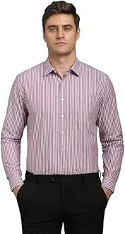 Men's Easy to Iron Everyday wear Premium Cotton Full Sleeve Stripe Formal Shirt