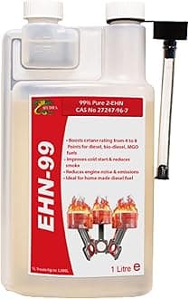 EHN-99, 2-Ethylhexyl-Nitrate 99% Pure 2 EHN Performance Enhancer Cetane Booster Diesel Treatment Additive, 1L Treats up to 1000L.