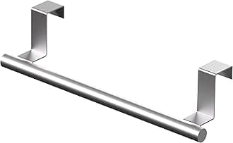 Over Cabinet Towel Bar 9" Kitchen Towel Rack - Silver, Stainless Steel Towel Holder for Cabinet - 1 Pack