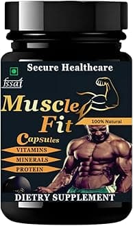 Muscle Fit Capsule | Weight Gainer Capsule Natural Way To Increase Body Weight | Mass | Supplement for Muscle Growth For Men & Women | No Side Effects (pack of 1)