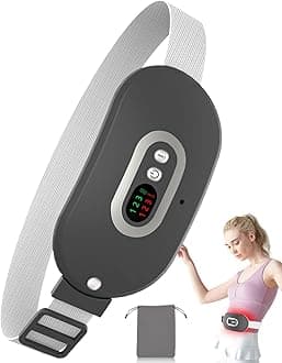 Period Pain Relief Machine-Electric Period Cramp Heat Pad,Small USB First Wearable Menstrual Heating Pad,Wireless Rechargeable Battery Belt Simulator for Back and Stomach Pain for Teen Girl Women Gift