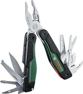 16-in-1 Multi-Tool (Multipurpose Tool for DIY, Outdoor and Camping; Stainless Steel; Locking Function; Softgrip; 16 Functions: Pliers; Cutter; Screwdriver; Knife; Saw, etc.)