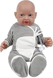 Vollence 10 inch Full Silicone Baby Dolls Realistic, Not Vinyl Dolls, Real Lifelike Realistic Newborn Silicone Baby Doll for Child Christmas Children's Day - Boy